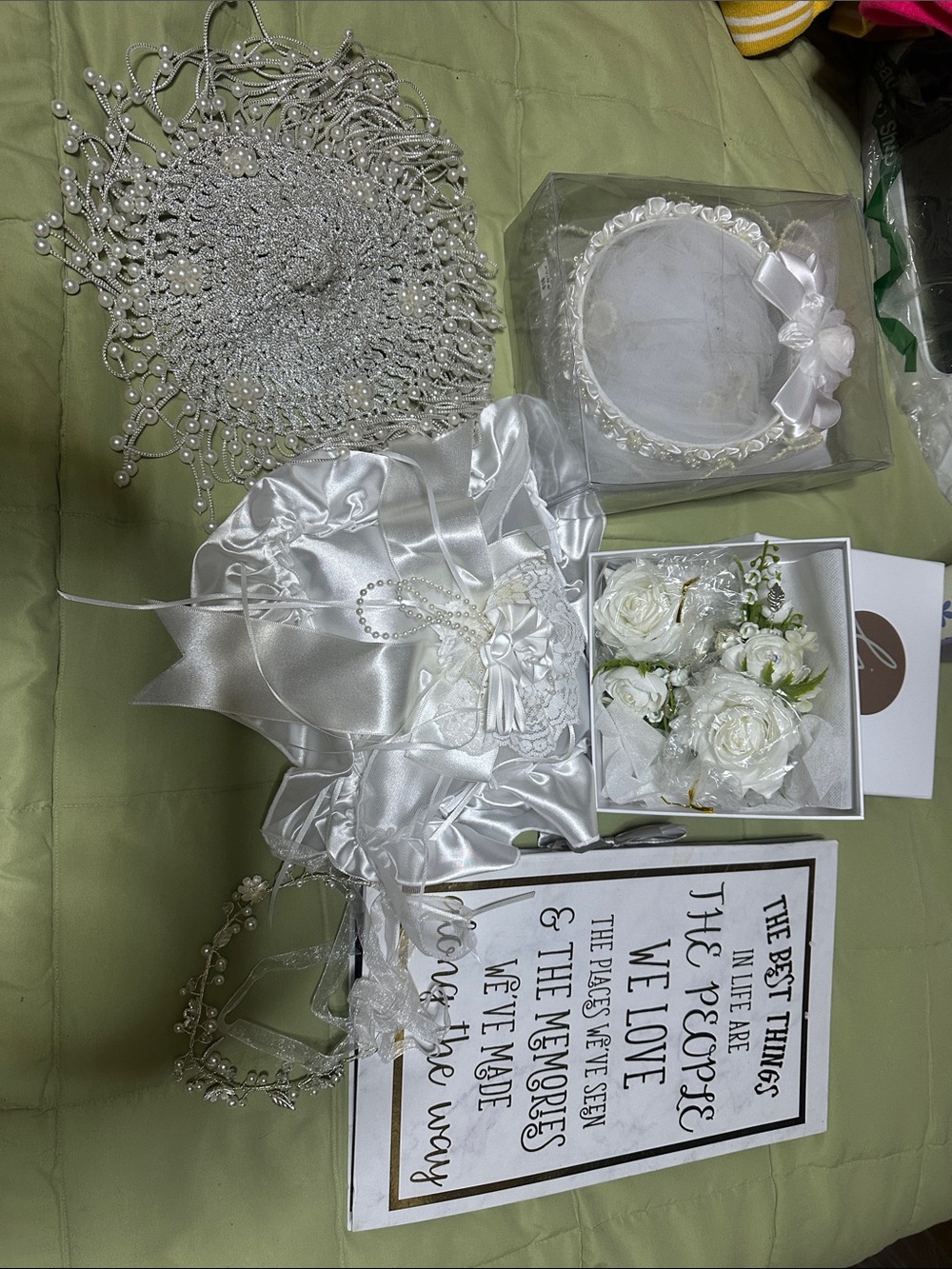 White Satin Bridal Accessory’s-